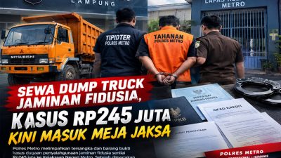 Sewa Dump Truck Jaminan Fidusia, Kasus Rp245 Juta Kini Masuk Meja Jaksa