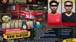 Tipidter Gerebek Rumah Penampungan BBM Subsidi di Rejomulyo, 61 Jerigen Diamankan